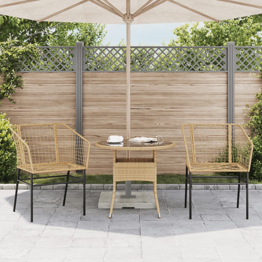 Sedie da Giardino 2 pz Marroni in Polyrattan | homemem39