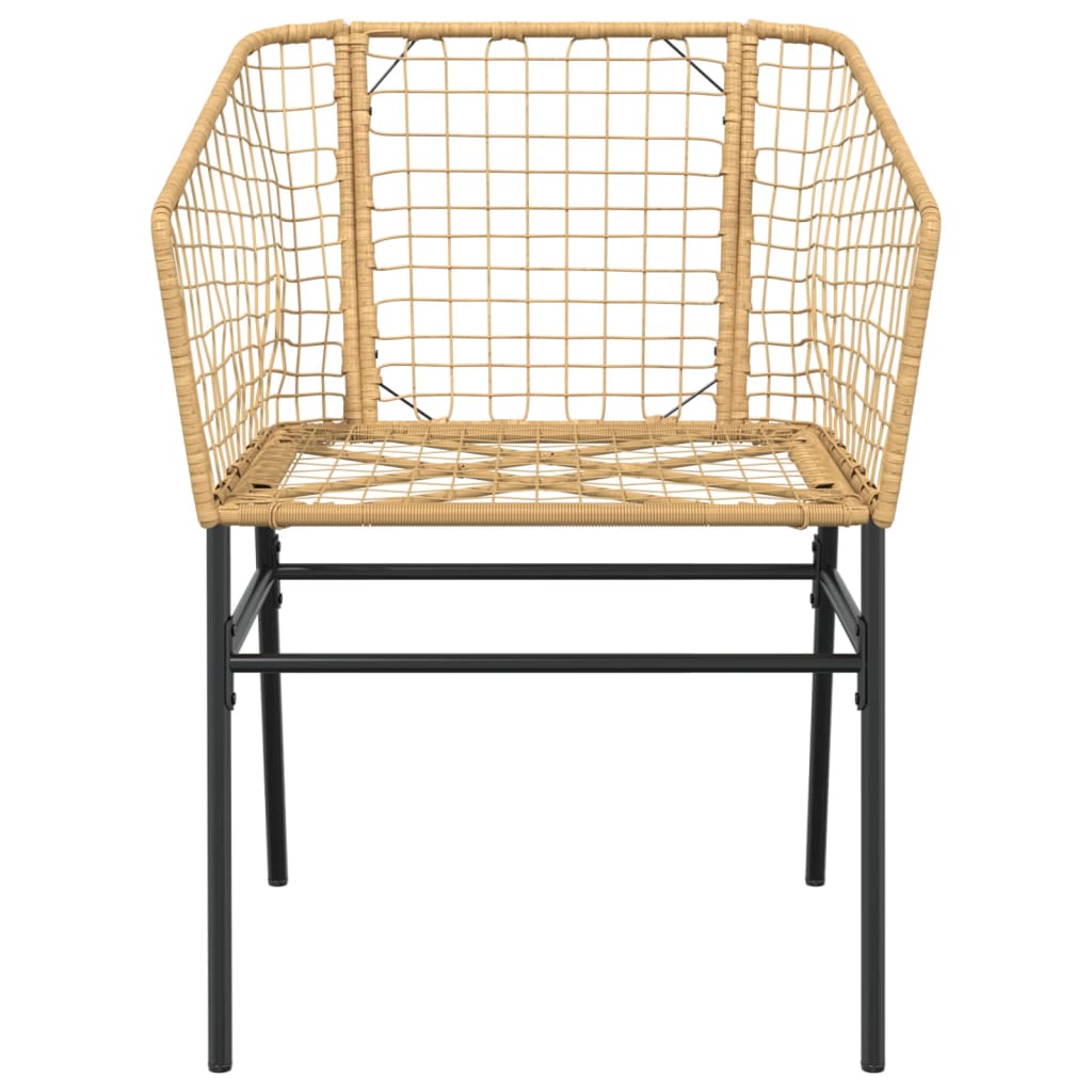 Sedie da Giardino 2 pz Marroni in Polyrattan | homemem39