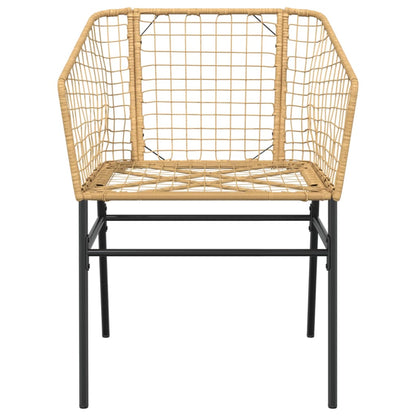 Sedie da Giardino 2 pz Marroni in Polyrattan - homemem39
