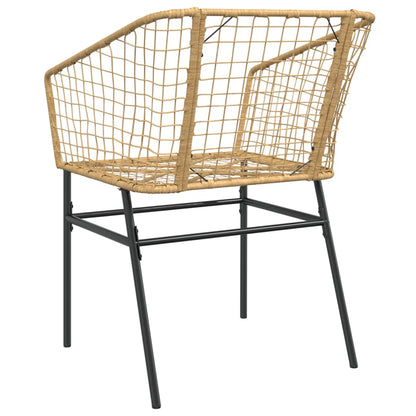 Sedie da Giardino 2 pz Marroni in Polyrattan - homemem39