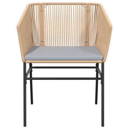 Sedie da Giardino 2pz con Cuscini Marrone in Polyrattan | homemem39