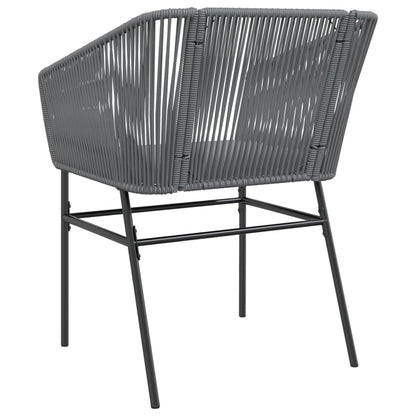 Sedie da Giardino 2 pz con Cuscini Grigio in Polyrattan | homemem39