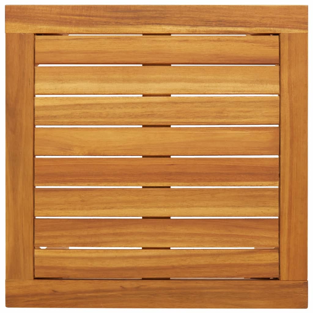 Set da Bistrot 3 pz Nero in Polyrattan e Legno di Acacia