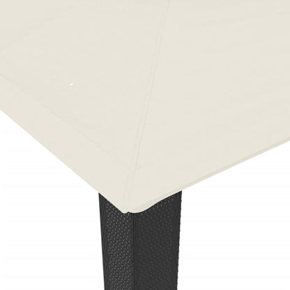 Gazebo con Tetto Doppio Crema 3,94x2,96 m in Acciaio | homemem39