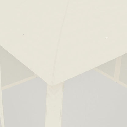Gazebo con Tetto Doppio e Pareti Rete Crema 2,93x2,93 m Acciaio | homemem39