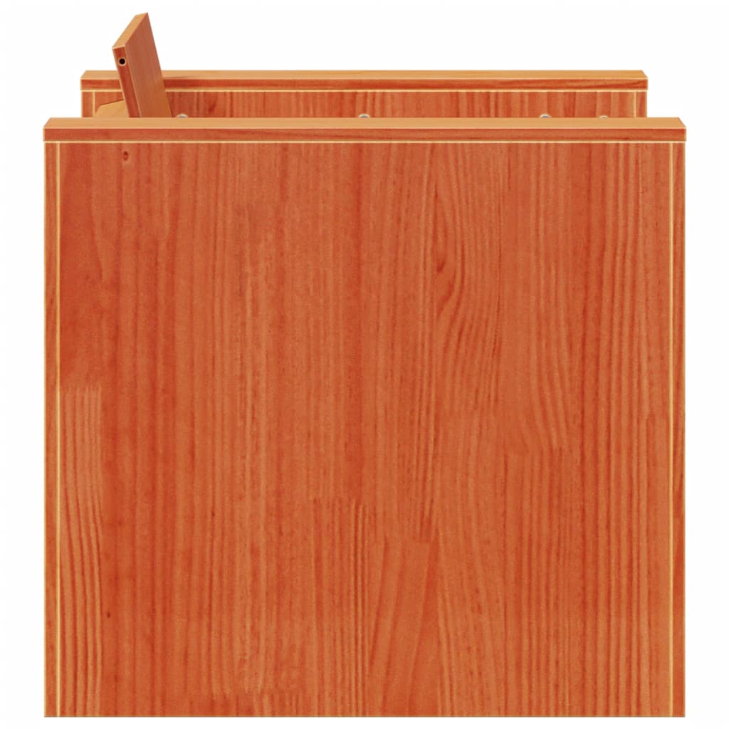 Set Salotto da Giardino 2 pz Marrone Cera Legno Massello Pino