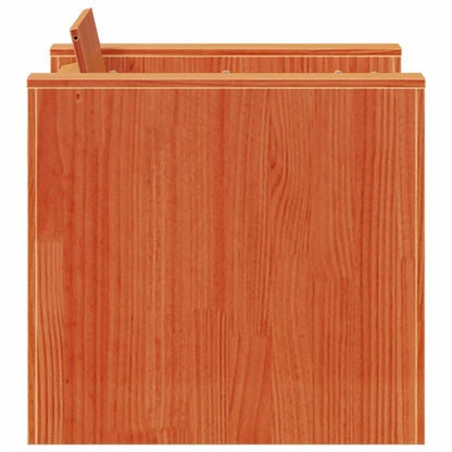 Set Salotto da Giardino 2 pz Marrone Cera Legno Massello Pino