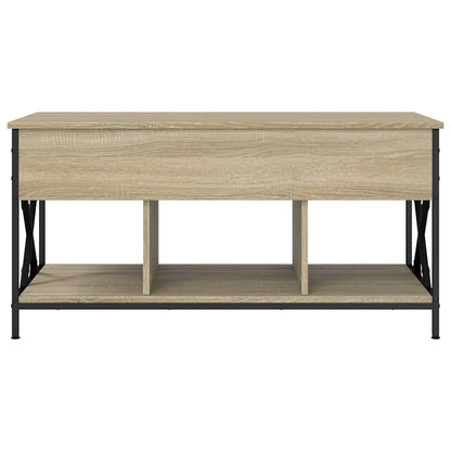 Tavolino Salotto Rovere Sonoma 100x55x50 cm Multistrato Metallo | homemem39
