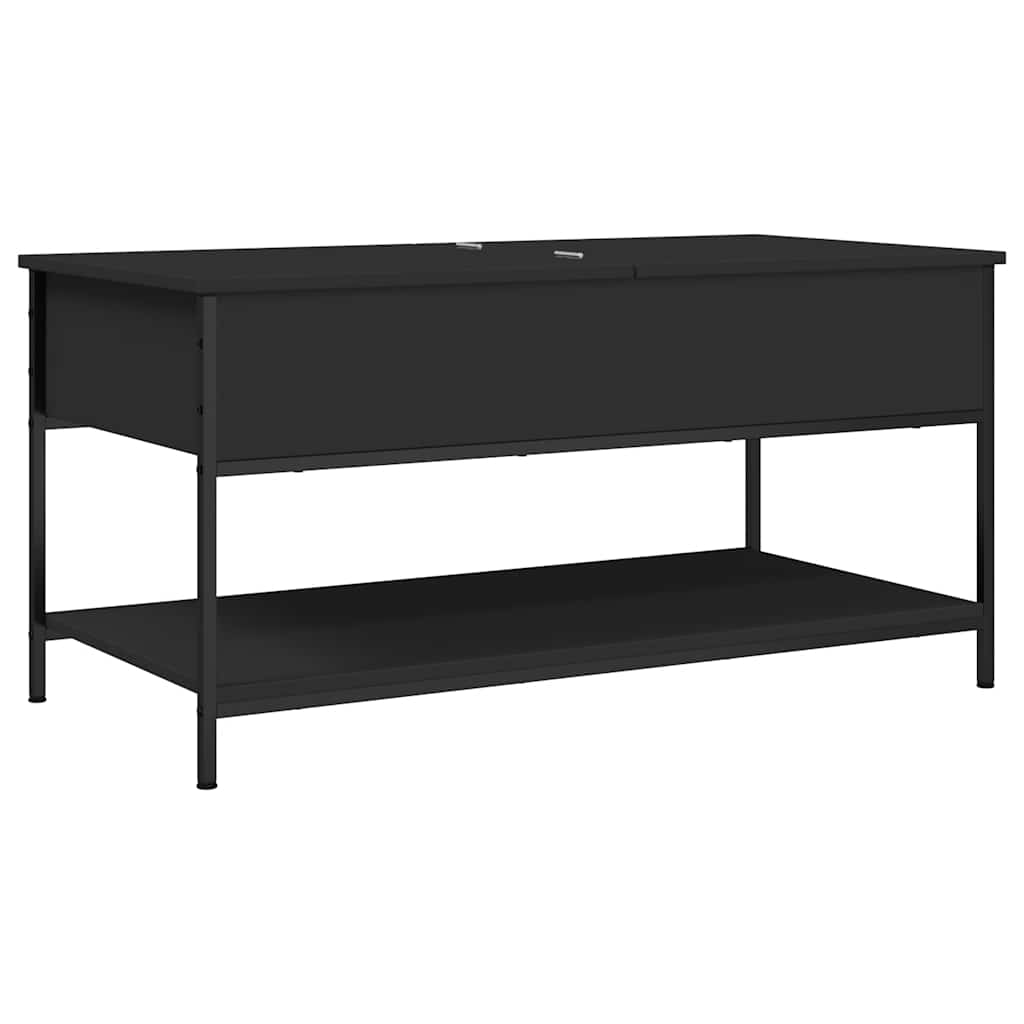 Tavolino da Salotto Nero 100x50x50cm Legno Multistrato Metallo | homemem39