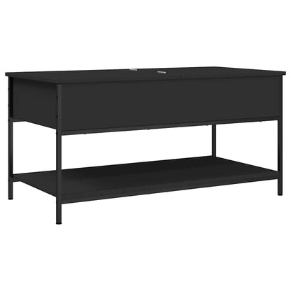 Tavolino da Salotto Nero 100x50x50cm Legno Multistrato Metallo | homemem39