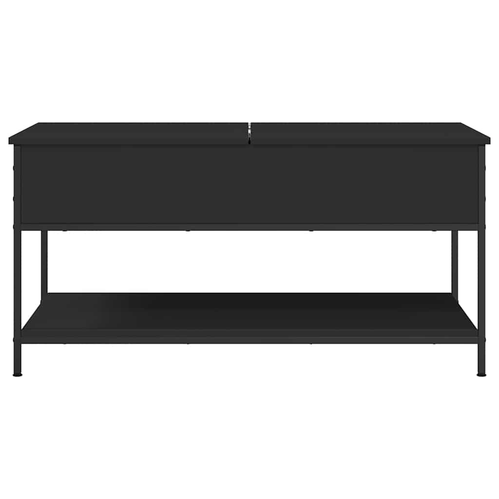 Tavolino da Salotto Nero 100x50x50cm Legno Multistrato Metallo | homemem39