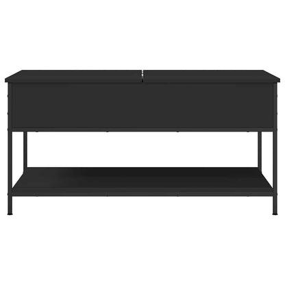 Tavolino da Salotto Nero 100x50x50cm Legno Multistrato Metallo | homemem39
