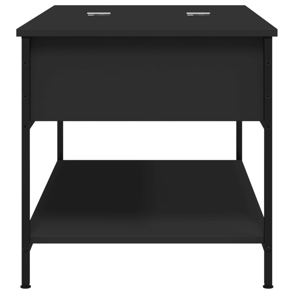 Tavolino da Salotto Nero 100x50x50cm Legno Multistrato Metallo | homemem39