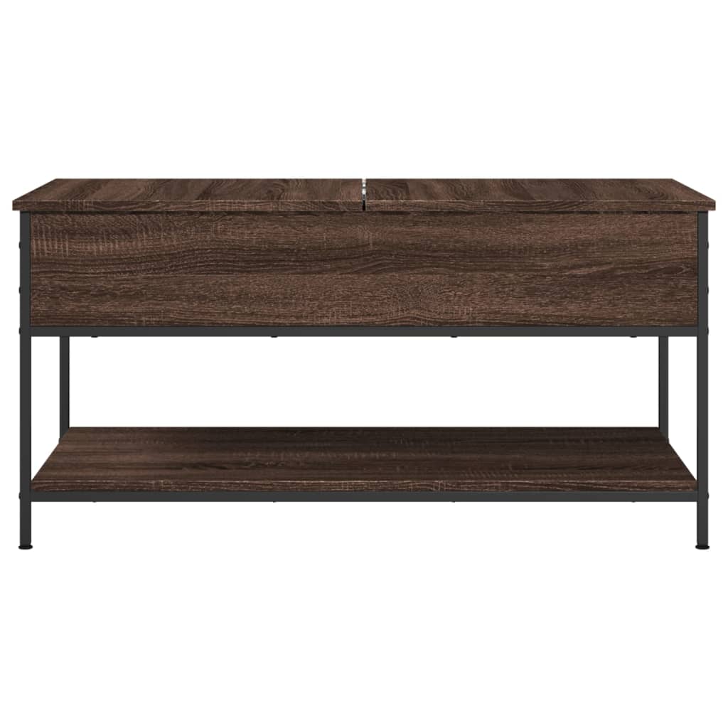 Tavolino Salotto Rovere Marrone 100x50x50cm Multistrato Metallo | homemem39
