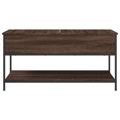 Tavolino Salotto Rovere Marrone 100x50x50cm Multistrato Metallo | homemem39