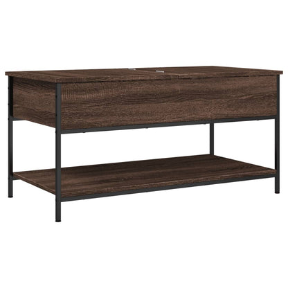 Tavolino Salotto Rovere Marrone 100x50x50cm Multistrato Metallo | homemem39