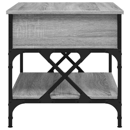 Tavolino Salotto Grigio Sonoma 70x50x50 cm Multistrato Metallo | homemem39