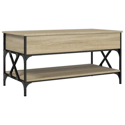 Tavolino Salotto Rovere Sonoma 100x50x50 cm Multistrato Metallo | homemem39