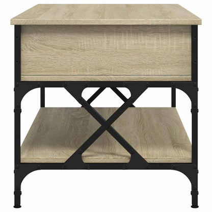 Tavolino Salotto Rovere Sonoma 100x50x50 cm Multistrato Metallo | homemem39
