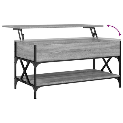 Tavolino Salotto Grigio Sonoma 100x50x50 cm Multistrato Metallo | homemem39