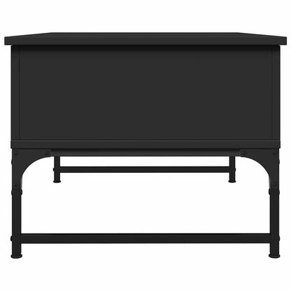 Tavolino da Salotto Nero 70x50x40 cm Legno Multistrato Metallo | homemem39