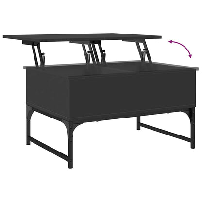 Tavolino da Salotto Nero 70x50x40 cm Legno Multistrato Metallo | homemem39