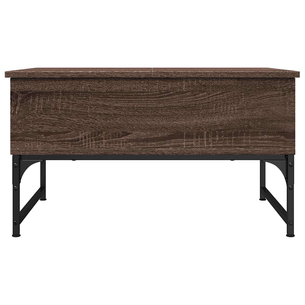 Tavolino Salotto Rovere Marrone 70x50x40cm Multistrato Metallo | homemem39