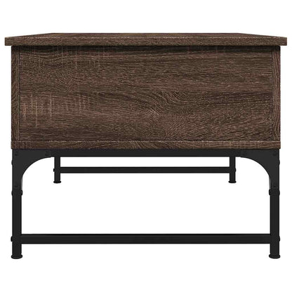 Tavolino Salotto Rovere Marrone 70x50x40cm Multistrato Metallo | homemem39