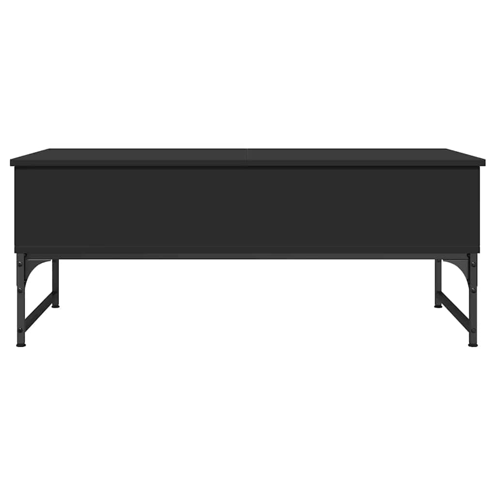 Tavolino Salotto Nero 100x50x40 cm Legno Multistrato e Metallo | homemem39