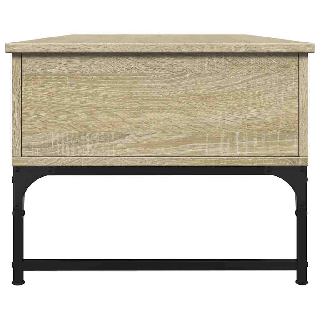 Tavolino Salotto Rovere Sonoma 100x50x40cm Multistrato Metallo | homemem39