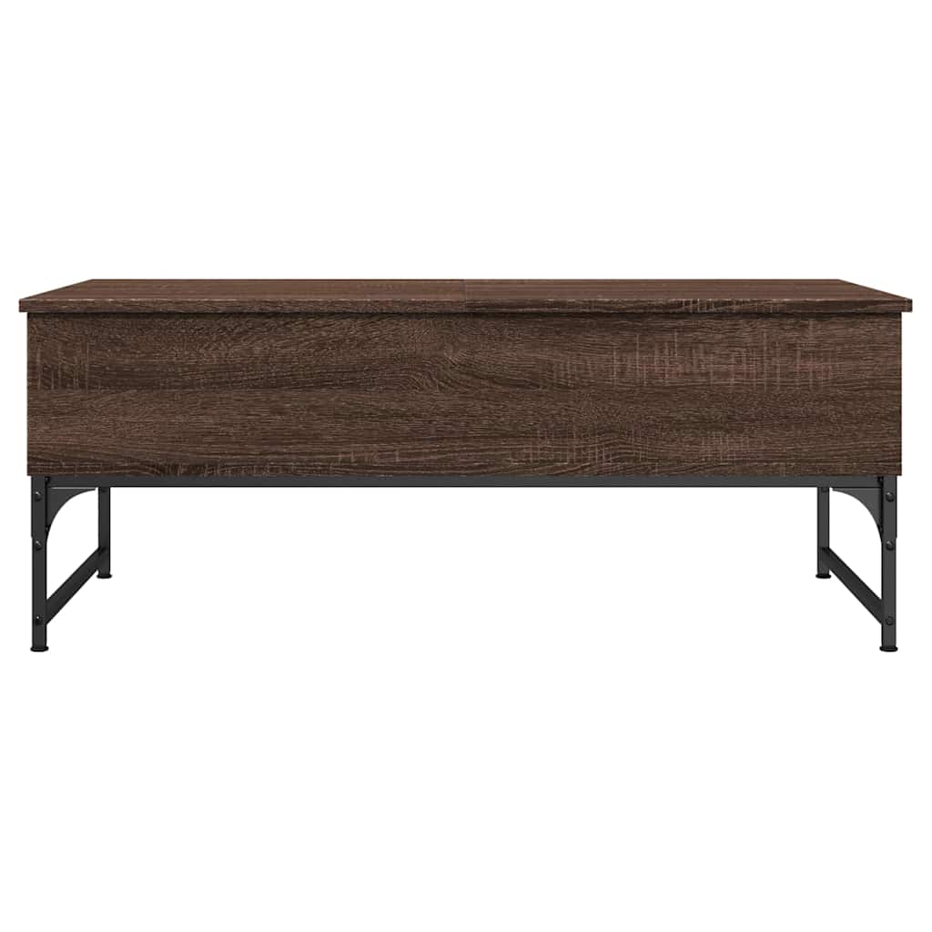 Tavolino Salotto Rovere Marrone 100x50x40cm Multistrato Metallo | homemem39
