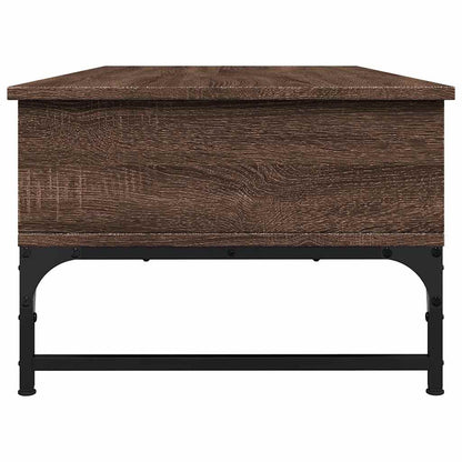 Tavolino Salotto Rovere Marrone 100x50x35cm Multistrato Metallo | homemem39