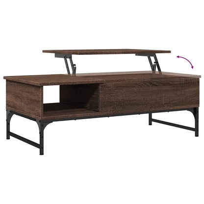 Tavolino Salotto Rovere Marrone 100x50x35cm Multistrato Metallo | homemem39
