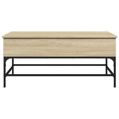 Tavolino Rovere Sonoma 100x50x45 cm Legno Multistrato e Metallo | homemem39