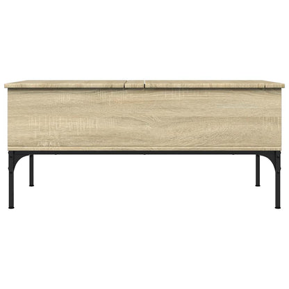 Tavolino Rovere Sonoma 100x50x45 cm Legno Multistrato e Metallo | homemem39