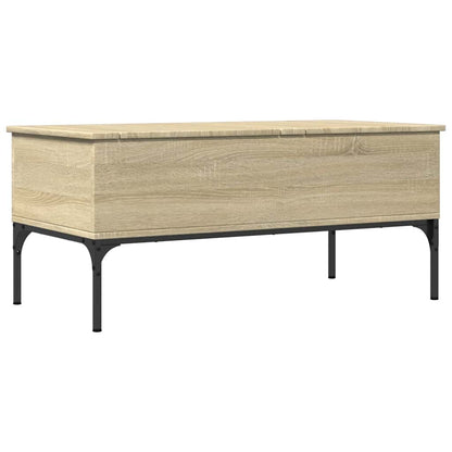Tavolino Rovere Sonoma 100x50x45 cm Legno Multistrato e Metallo | homemem39