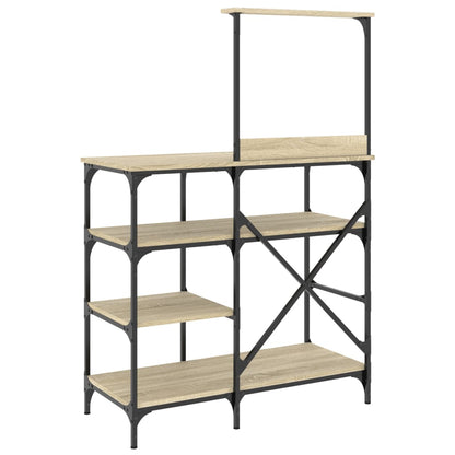 Mobile Cucina Rovere Sonoma 90x40x132 cm Multistrato e Metallo - homemem39