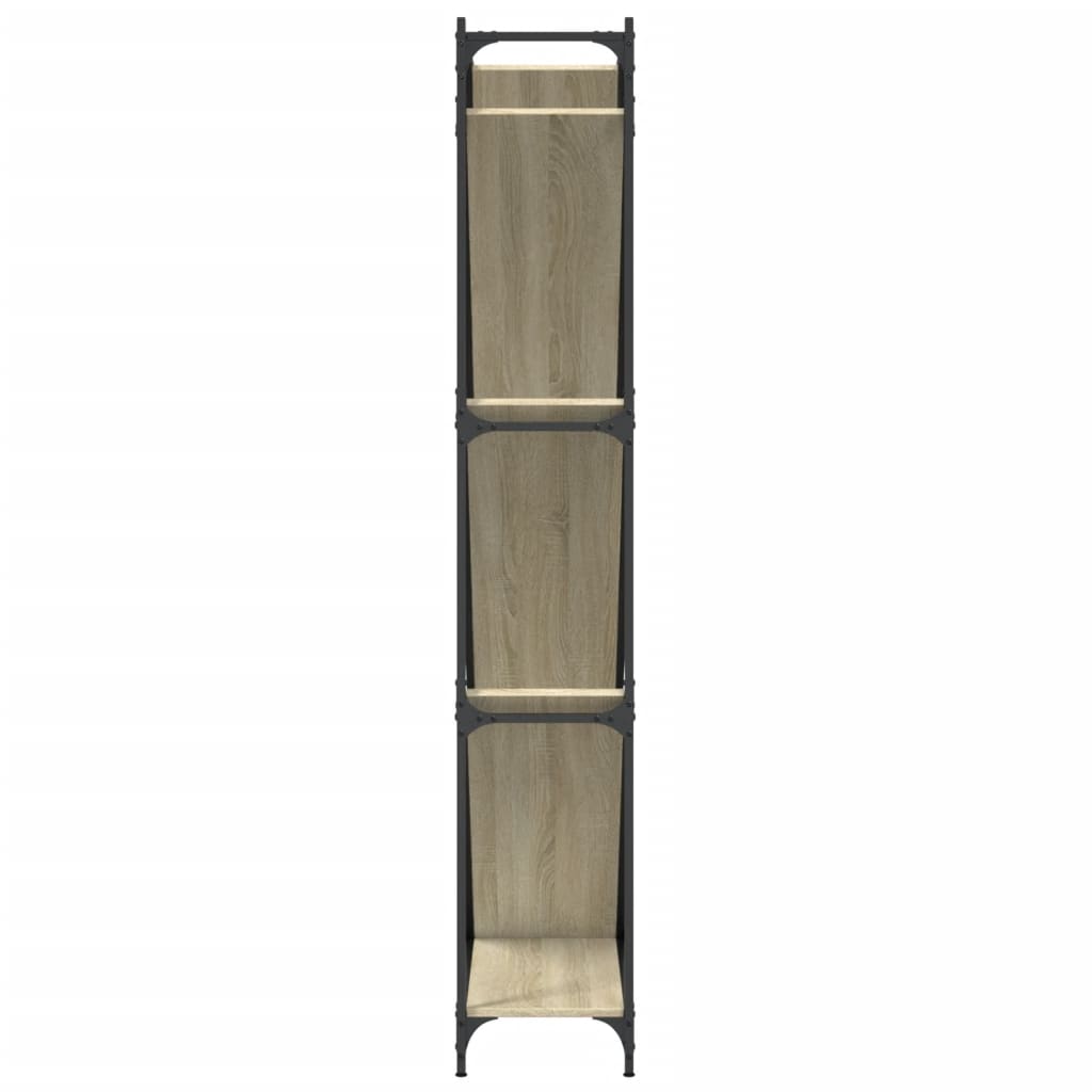 Libreria Rovere Sonoma 79x30x180cm Legno Multistrato e Metallo | homemem39