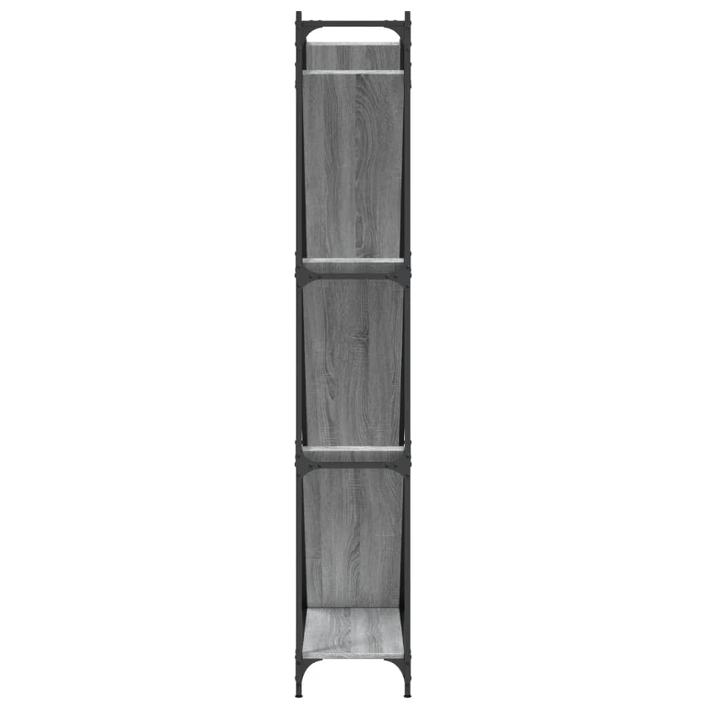 Libreria Grigio Sonoma 79x30x180cm Legno Multistrato e Metallo | homemem39