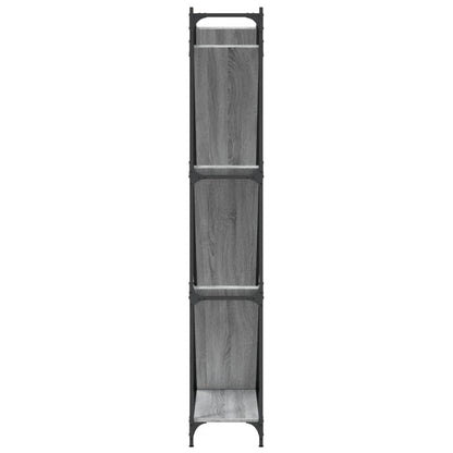 Libreria Grigio Sonoma 79x30x180cm Legno Multistrato e Metallo | homemem39