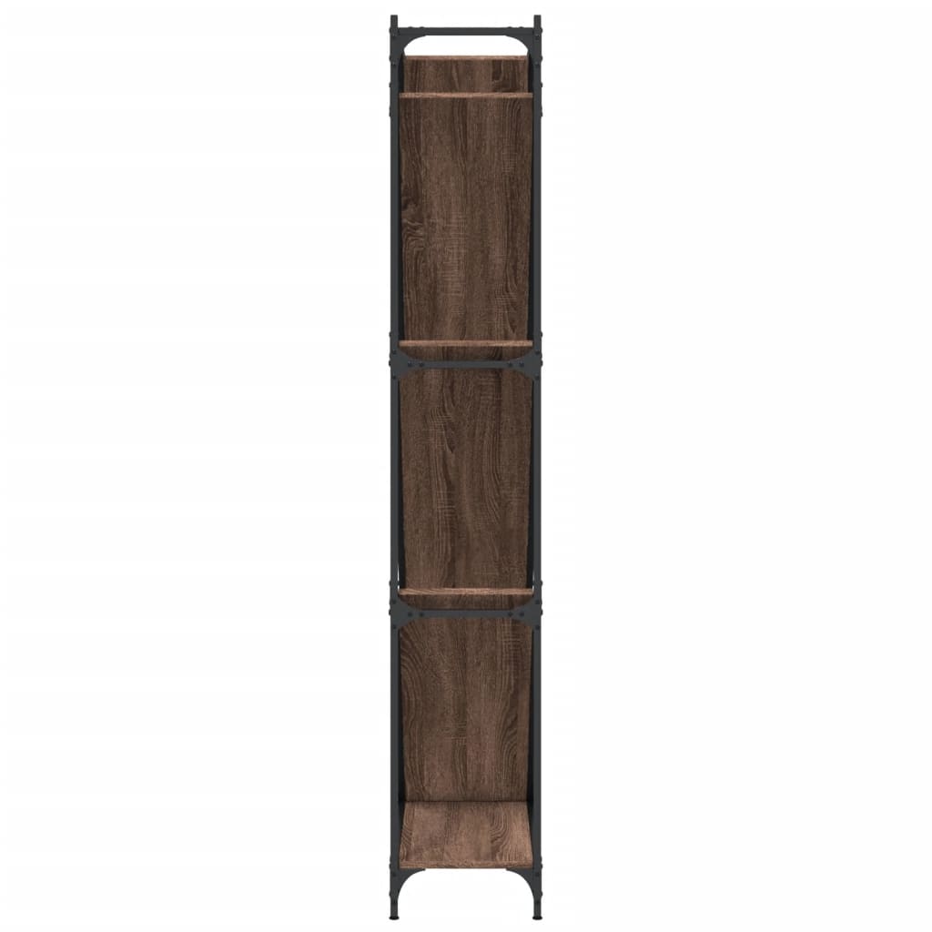 Libreria Rovere Marrone 79x30x180cm Legno Multistrato e Metallo | homemem39