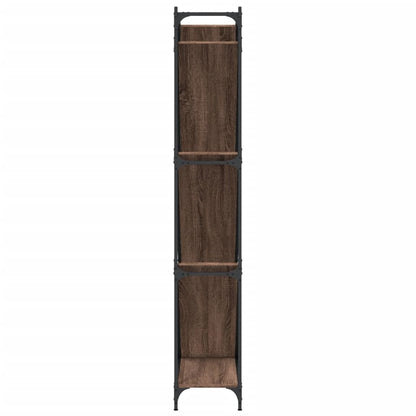 Libreria Rovere Marrone 79x30x180cm Legno Multistrato e Metallo | homemem39