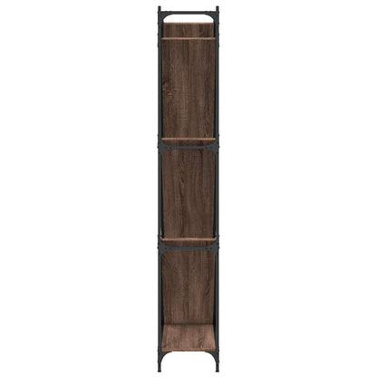 Libreria Rovere Marrone 79x30x180cm Legno Multistrato e Metallo