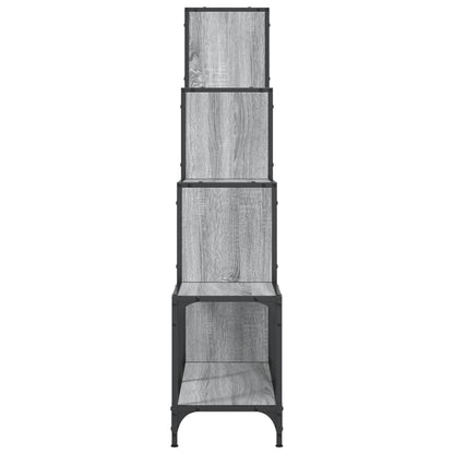 Libreria Grigio Sonoma 122x30x132cm Legno Multistrato e Metallo | homemem39