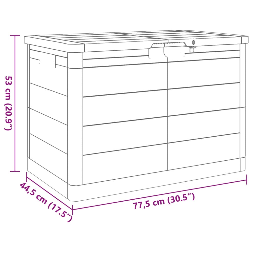 Contenitore Cuscini Grigio 77,5x44,5x53 cm in Polipropilene