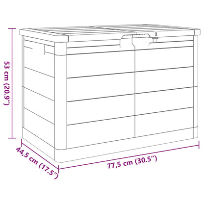 Contenitore Cuscini Grigio 77,5x44,5x53 cm in Polipropilene