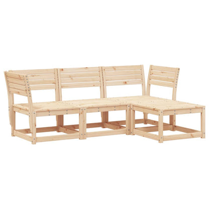 Set Salotto da Giardino 4 pz in Legno Massello di Pino | homemem39
