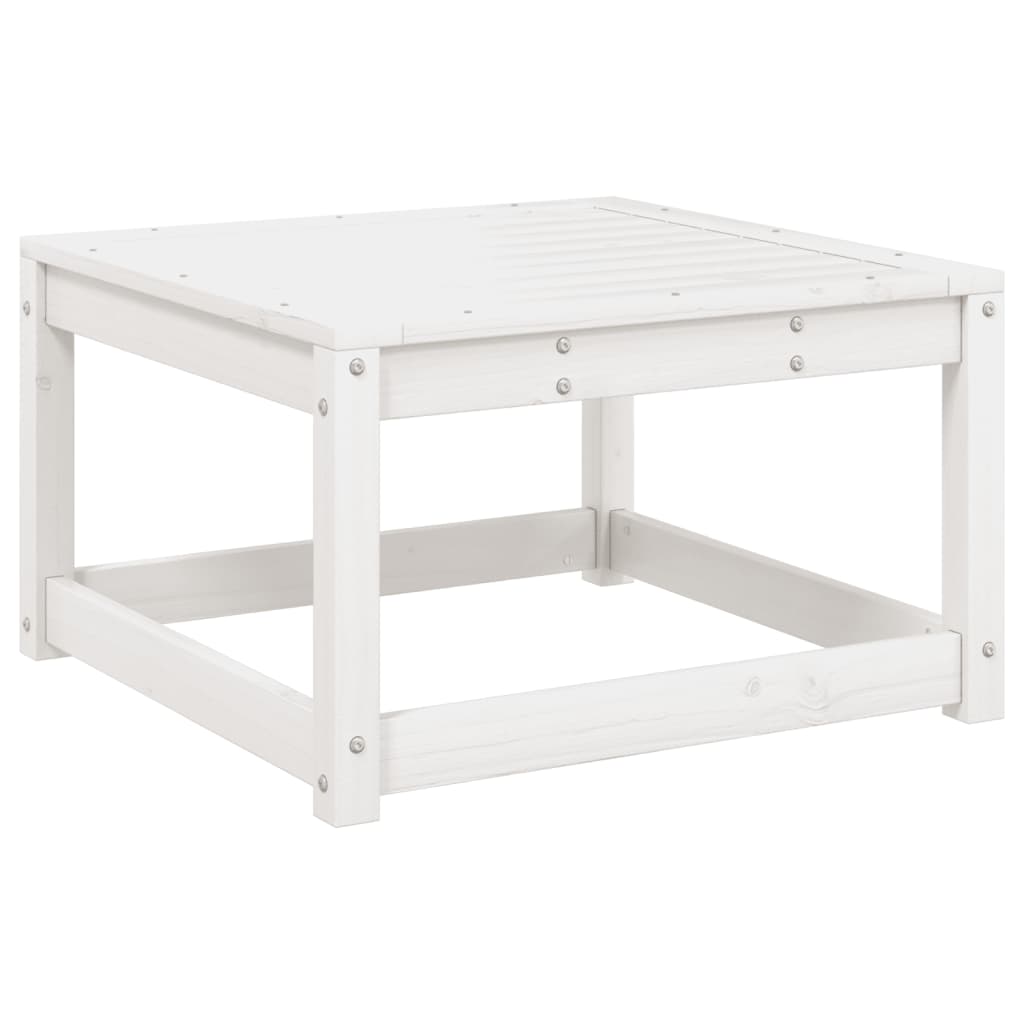 Set Salotto da Giardino 4 pz Bianco in Legno Massello di Pino