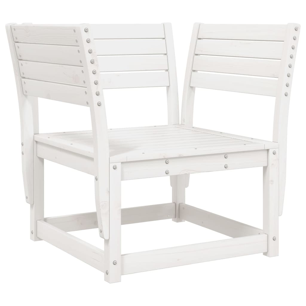 Set Salotto da Giardino 5 pz Bianco in Legno Massello di Pino | homemem39