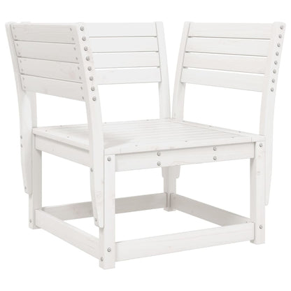 Set Salotto da Giardino 5 pz Bianco in Legno Massello di Pino - homemem39